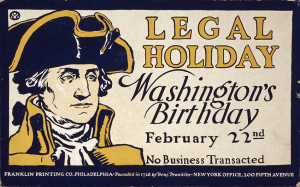 The first president is honored today with a holiday that includes apostrophes, dashes, another president and a civil rights leader.